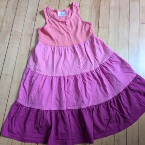 Hanna Andersson Pink Ombre Tiered Dress